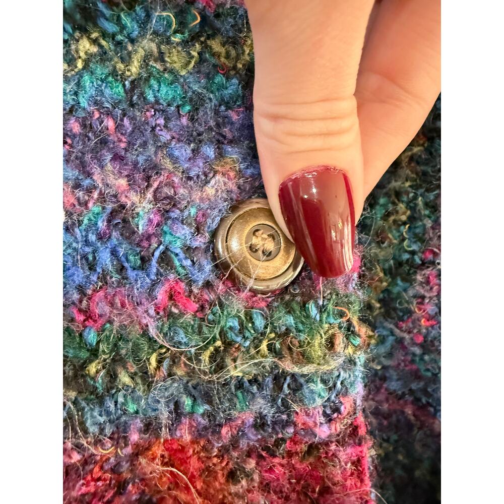 90s Boucle Patchwork Shacket size 16W - image 7